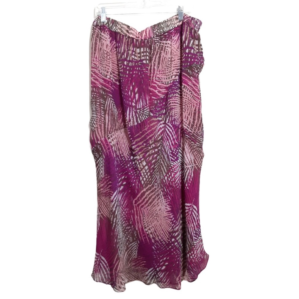 Avenue Studio Size 18/20 Midi Skirt Pink Muticolor